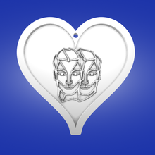 key pendant heart gemini 3d print model - Mito3D