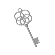 key pendant jewelry 3d print model - Mito3D