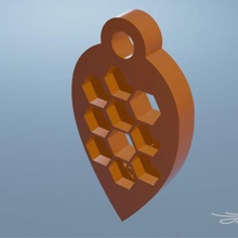 anello per chiavi moda le api a nido d'ape chiave inglese 3d print model - Mito3D