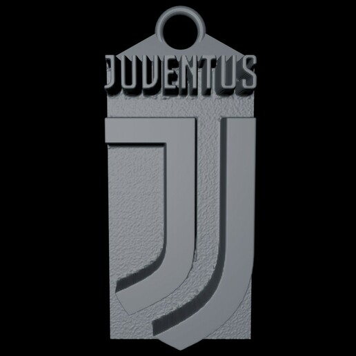 key ring - juventus emblems football european shield chain 3D print model - Mito3D