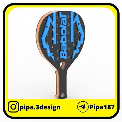 clé bague padel pagayer palette raquette sport cerceau porte clés tennis balle bijou 3d print model - Mito3D