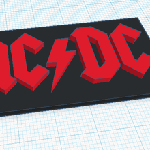 Schlüssel Ring ac dc acdc Bands Felsen 3d print model - Mito3D