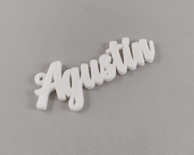 llave anillo Agustín llavero nombre Agustín colgante pendiente artilugio joya deco niño 3d print model - Mito3D