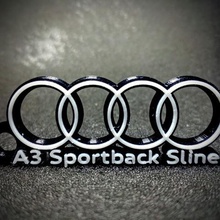 key ring audi a3 sportback line 2 colours various sline keychain wrenches keys jewel lukewarm solid model thing bicolour 3d print model - Mito3D