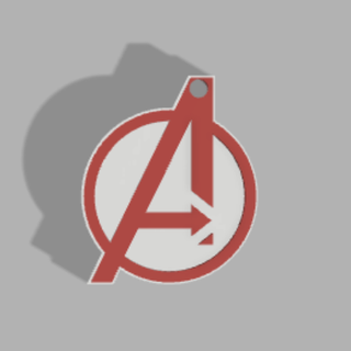 key ring aveengers logo Gadget marvel thanos spiderman avenger comics film action decoration avengers 3d print model - Mito3D