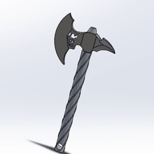 key ring axe art viking 3d print model - Mito3D