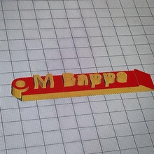 anahtar yüzük bappe Sanat kolay 3d print model - Mito3D