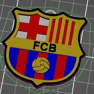 clé bague Barcelone porte clés anneaux fc football équipement 3d print model - Mito3D