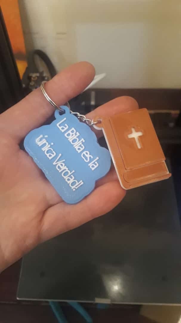key ring bible keychain jesus christ amen peace sorry phrases love repentance 3D print model - Mito3D