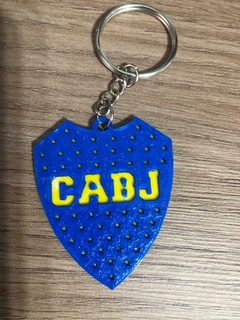 clé bague boca jrs bouche bouclier porte clés club équipe football sport bijoux 3d print model - Mito3D