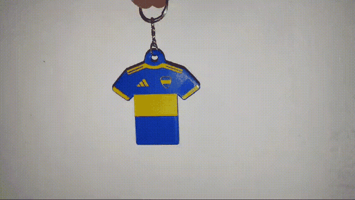 llave anillo boca juniors jersey 10 jugadores 2024 argentina mundo libertadores llavero xeneize cabj proteger logo t shirt 3d print model - Mito3D