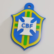key ring brazilian national team's coat arms gadget sports 3d print model - Mito3D