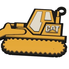 chave anel bulldozer lagarta joalheria gato 3d print model - Mito3D