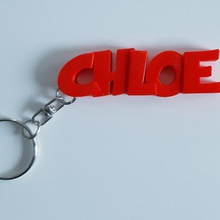 key ring chloe home keys personalized first name 3d print model - Mito3D