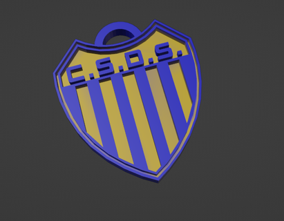 key ring club sportivo dock sud argentine soccer afa fifa argentina doke keychain bs clubs 3d print model - Mito3D