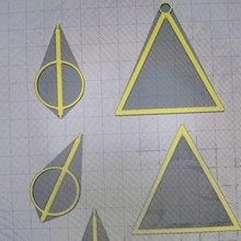 llave anillo muerte reliquias Harry alfarero Moda llaveros 3d print model - Mito3D