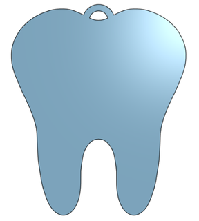 llave anillo dentista tooth shaped llavero diente 3d print model - Mito3D