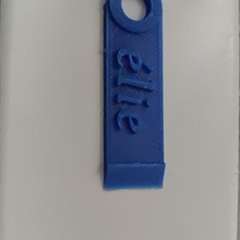 key ring elie art easy 3d print model - Mito3D