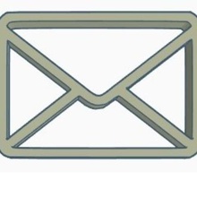 key ring envelope various keychain letter 3d print model - Mito3D