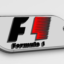 f1 Anahtarlık moda anahtar halkası basit 3d print model - Mito3D