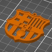 key ring fc barcelona barsa shield 3d print model - Mito3D