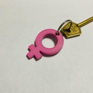 key ring female sign keychain woman 3d print model - Mito3D