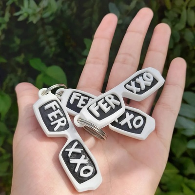 key ring ferxxo feid lenses jewelry keychain music dj rings souvenir fashion 3d print model - Mito3D