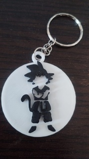 chave anel Goku criança dbz ssj anime vegueta Krilin sargento 3d print model - Mito3D