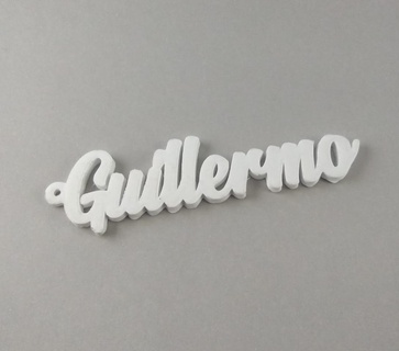 key ring guillermo Jewelry keychain name pendant gadget jewel deco child 3d print model - Mito3D