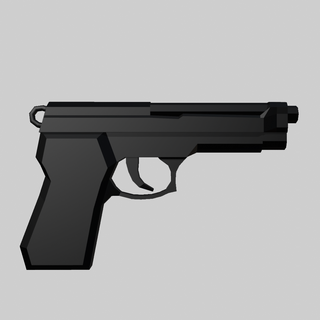 anahtar yüzük tabanca Beretta 92 düşük poli yüzükler anahtarlık silahlar siyah revolver 3d print model - Mito3D