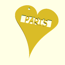 anahtar yüzük kalp Paris 3d print model - Mito3D