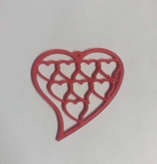 chave anel corações argolas coração presente lembrança namorados 3d print model - Mito3D