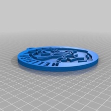 Schlüssel Ring Höllenfisch zweifarbig 3d print model - Mito3D