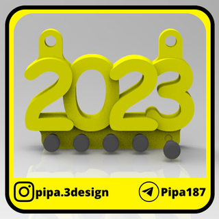 key ring holder 2023 Various keychain new year 3d print model - Mito3D