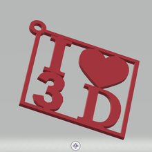 chiave squillare ilove3d chiavi i amore 3d design 3d print model - Mito3D