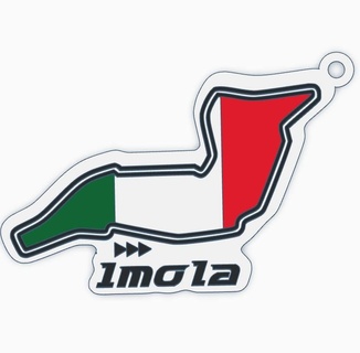 clé bague Imola circuit formule 1 carrières voitures mola Italie italien drapeau porte clés 3d impression stl Ventilateurs sport passion passionnant détails collection cadeau 3d print model - Mito3D