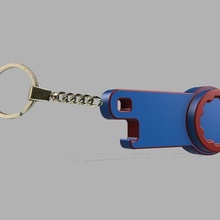 clé bague titulaire soutien porte clés chaîne 3d print model - Mito3D