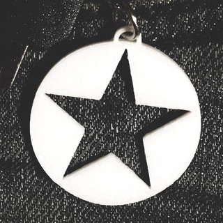 chave anel chaveiro Estrela 3 pingente colar pendente pulseira medalhão prato keychain3d 3d print model - Mito3D