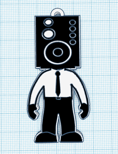 chave anel ampla orador skibidi banheiro titã alto falante cameraman 3d print model - Mito3D
