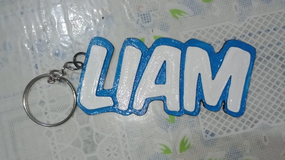 chave anel liam aniversário 3d print model - Mito3D