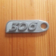 key ring logo peugeot 306 gadget rallye s16 auto car keychain max kit wrc rally hdi xsi 3d print model - Mito3D
