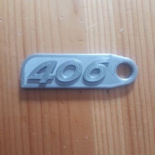 key ring logo peugeot 406 gadget coup v6 xu hdi prv pr cut pininfarina 456gt ferrari 3d print model - Mito3D