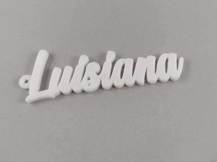 llave anillo Luisiana llavero nombre luisiana colgante pendiente artilugio joya deco niño 3d print model - Mito3D
