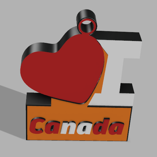 chiave squillare amore Canada porte cl clés catena i 3D print model - Mito3D