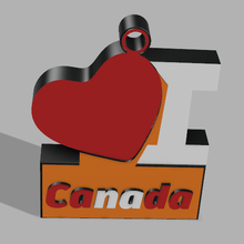 clé bague l'amour Canada porte cl clés chaîne 3d print model - Mito3D
