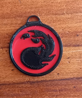 key ring mana red magic keychain gathering mtg color 3d print model - Mito3D