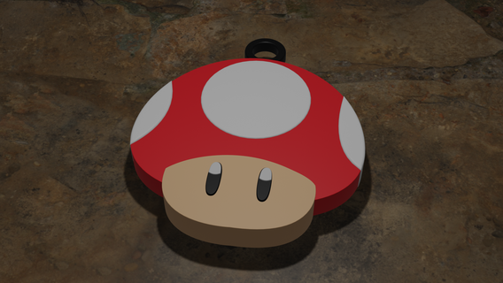 chiave squillare Mario mondo fungo video gioco arte mario nintendo giocattolo Mariopaper up 3d print model - Mito3D