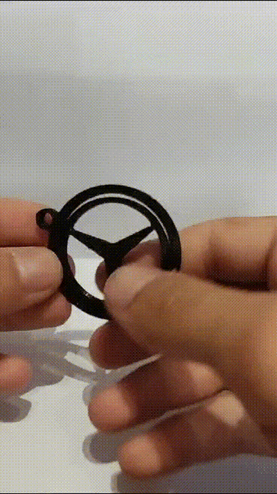 chave anel mercedes benz chaveiro audi auto motocicleta marca renault rotativo orbital 3d print model - Mito3D
