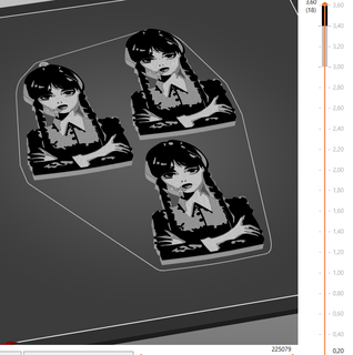 clé bague Merlin séries fou Addams fous doigts longueur Mercredi famille 3d print model - Mito3D