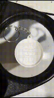 key ring message lithophane Art keychain lithography lithophania lithophany gift holder inspiring motivational vibes vibra energy positive pendant necklace hoop jewel data sheet 3d print model - Mito3D